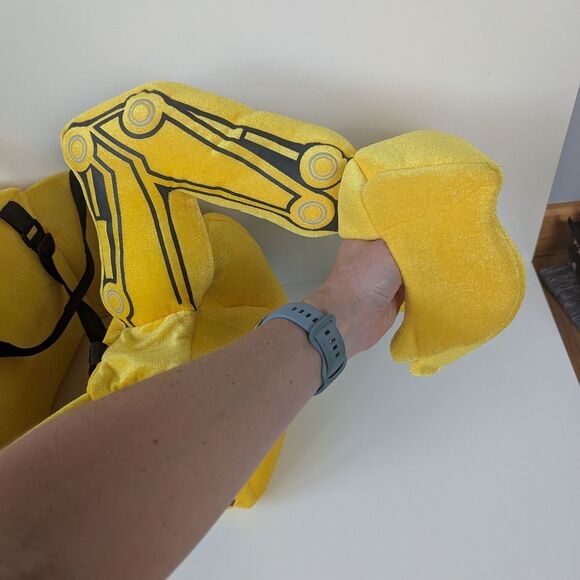 I Want To Be Yellow Excavator Plush Halloween Costume - Picture 3 of 7